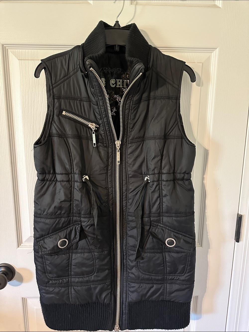 Big Chill Black Quilted Sleeveless Puffer Vest